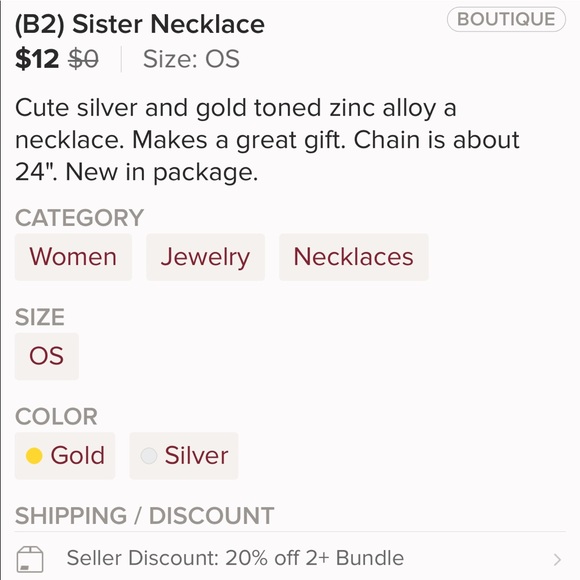 Sister Necklace (B2) - Picture 4 of 4